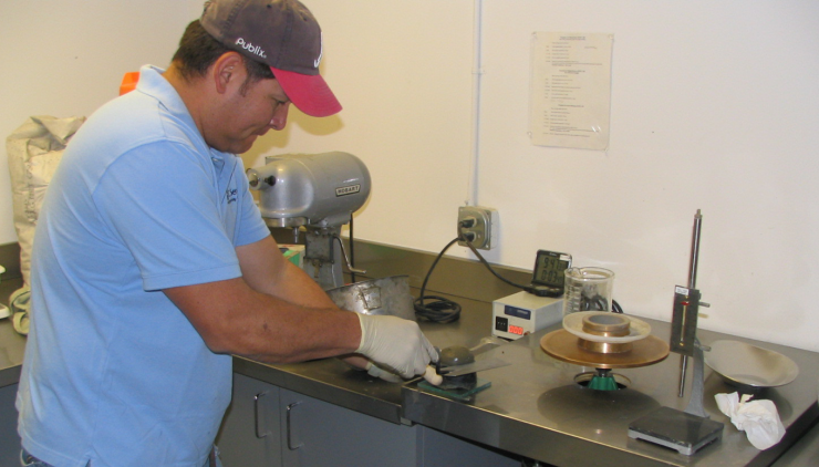 Pozzolan Lab-Cutting-Vicat Sample